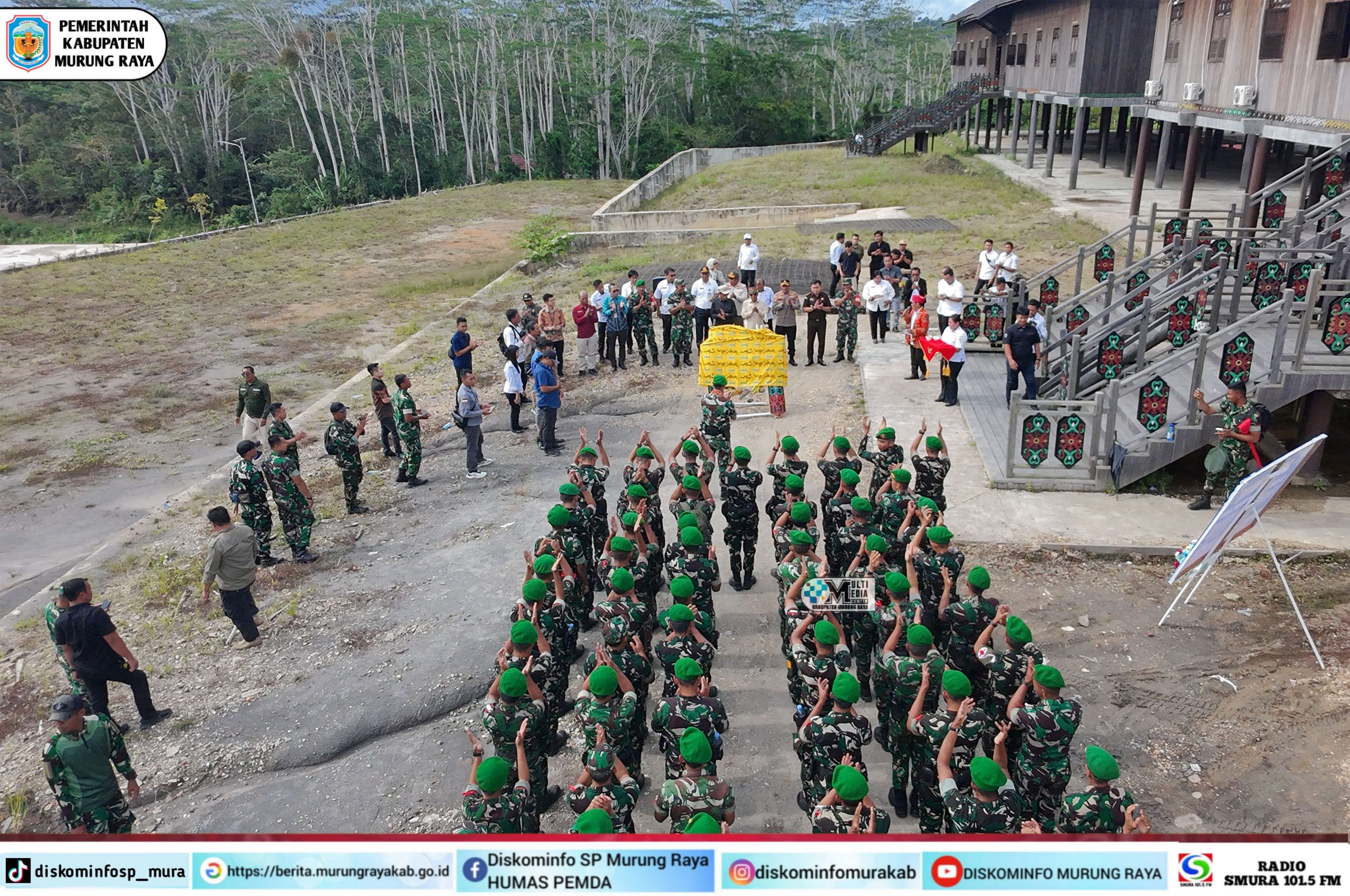 Bupati Murung Raya Sambut Kedatangan Danyonif TP 883