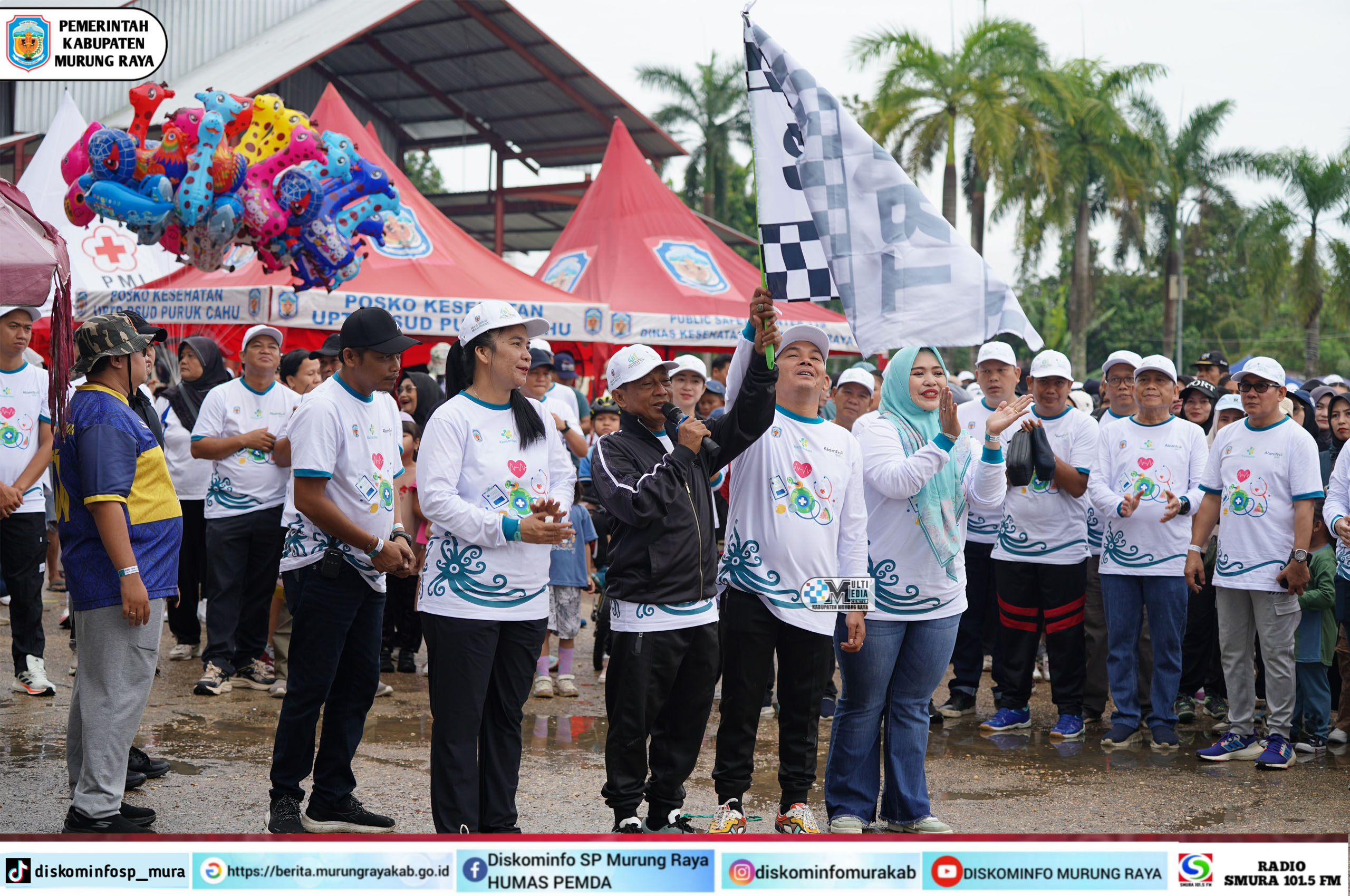 Bupati dan Wabup Mura Ikuti Senam dan Jalan Sehat Peringati HKN Ke-61