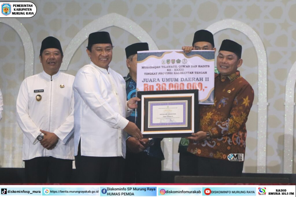 Murung Raya Raih Juara Umum Ketiga Pada Ajang MTQH XXXIII