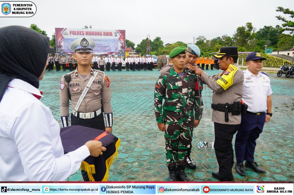 Apel Gelar Pasukan Operasi Lilin Telabang Pengamanan Nataru di Murung Raya