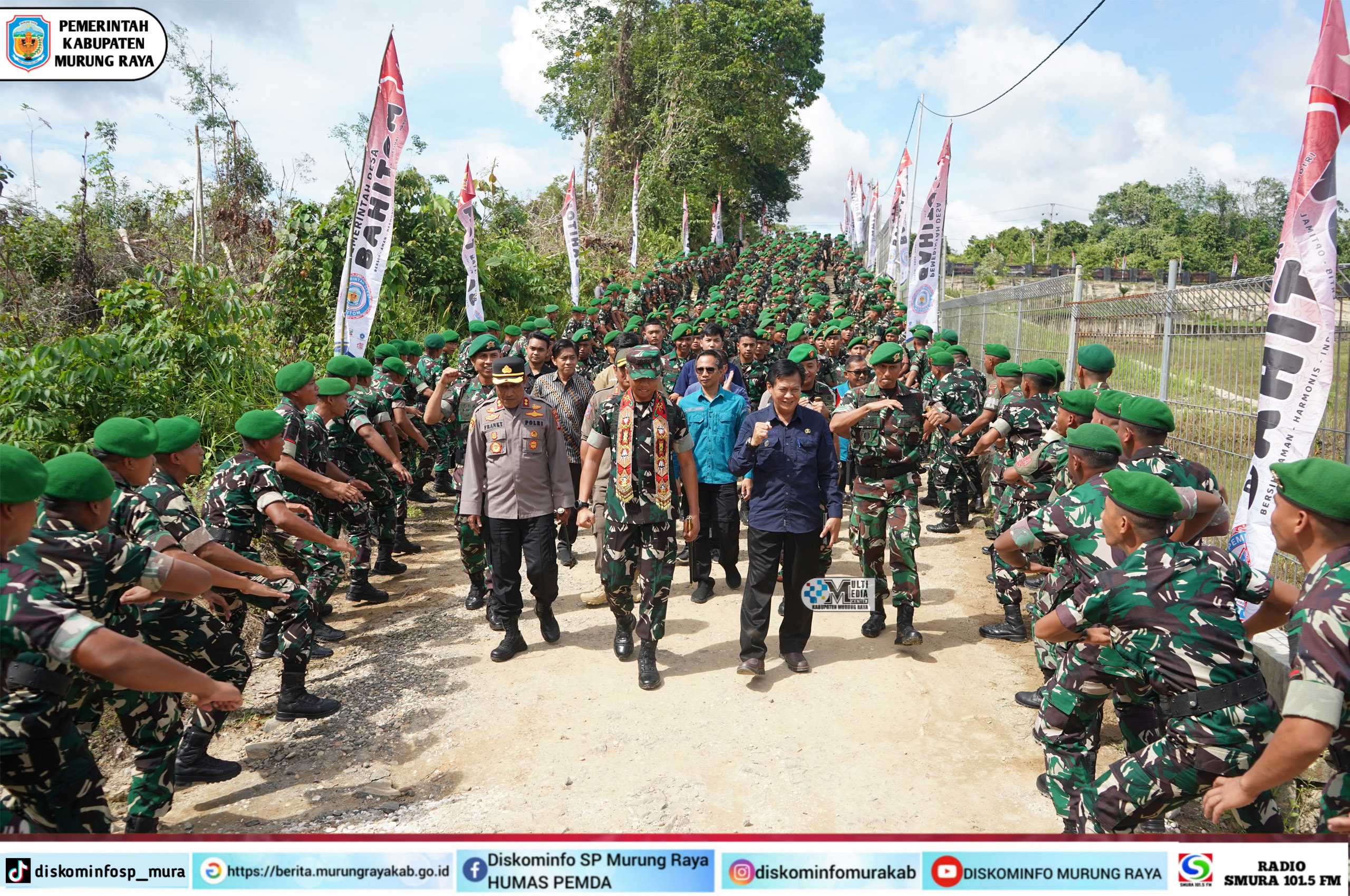 Pj Sekda Mura Sambut Kunker Danbrigif TP 86 Mandau