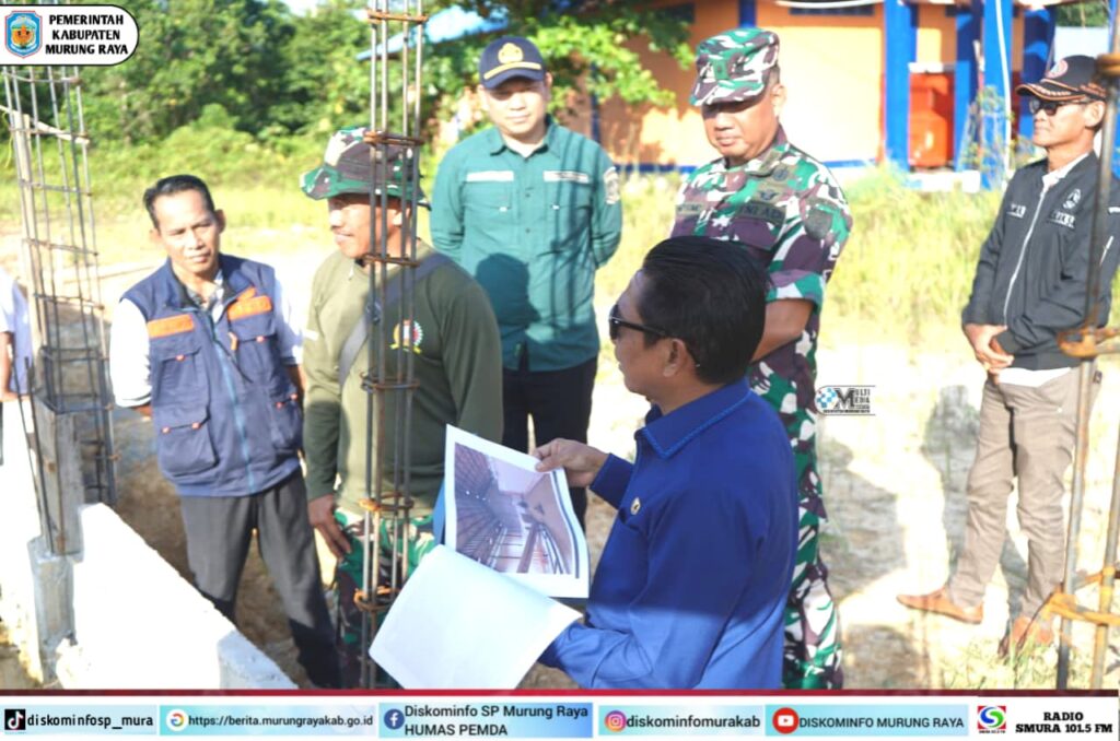 Bupati Murung Raya Tinjau Progres Pembangunan Gedung Koperasi Merah Putih