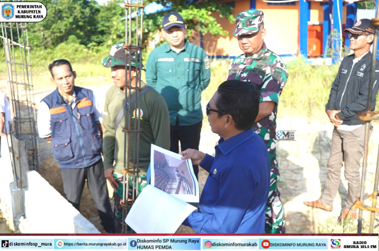 Bupati Murung Raya Tinjau Progres Pembangunan Gedung Koperasi Merah Putih