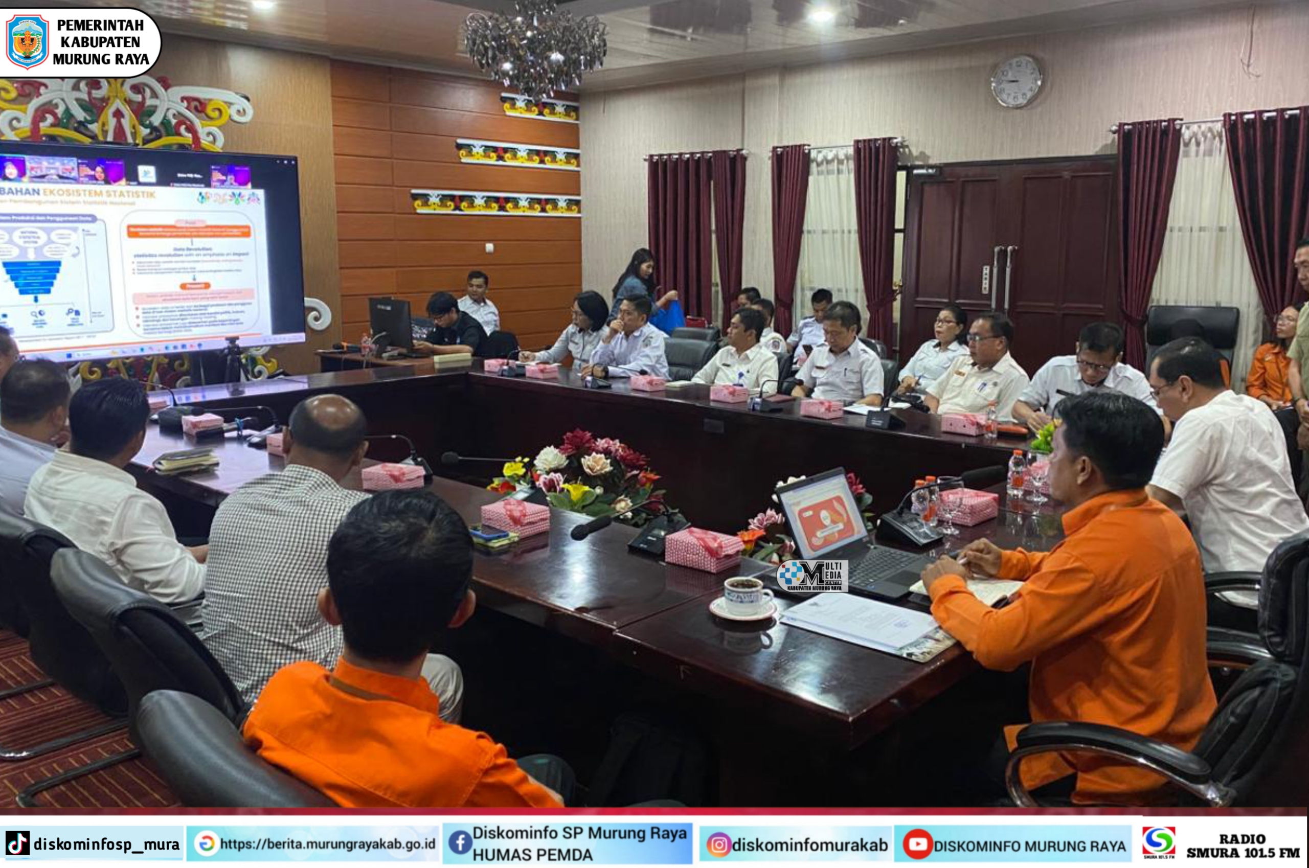Pemkab Mura Ikuti Kick Off Meeting Pembinaan dan Evaluasi Statistik Sektoral