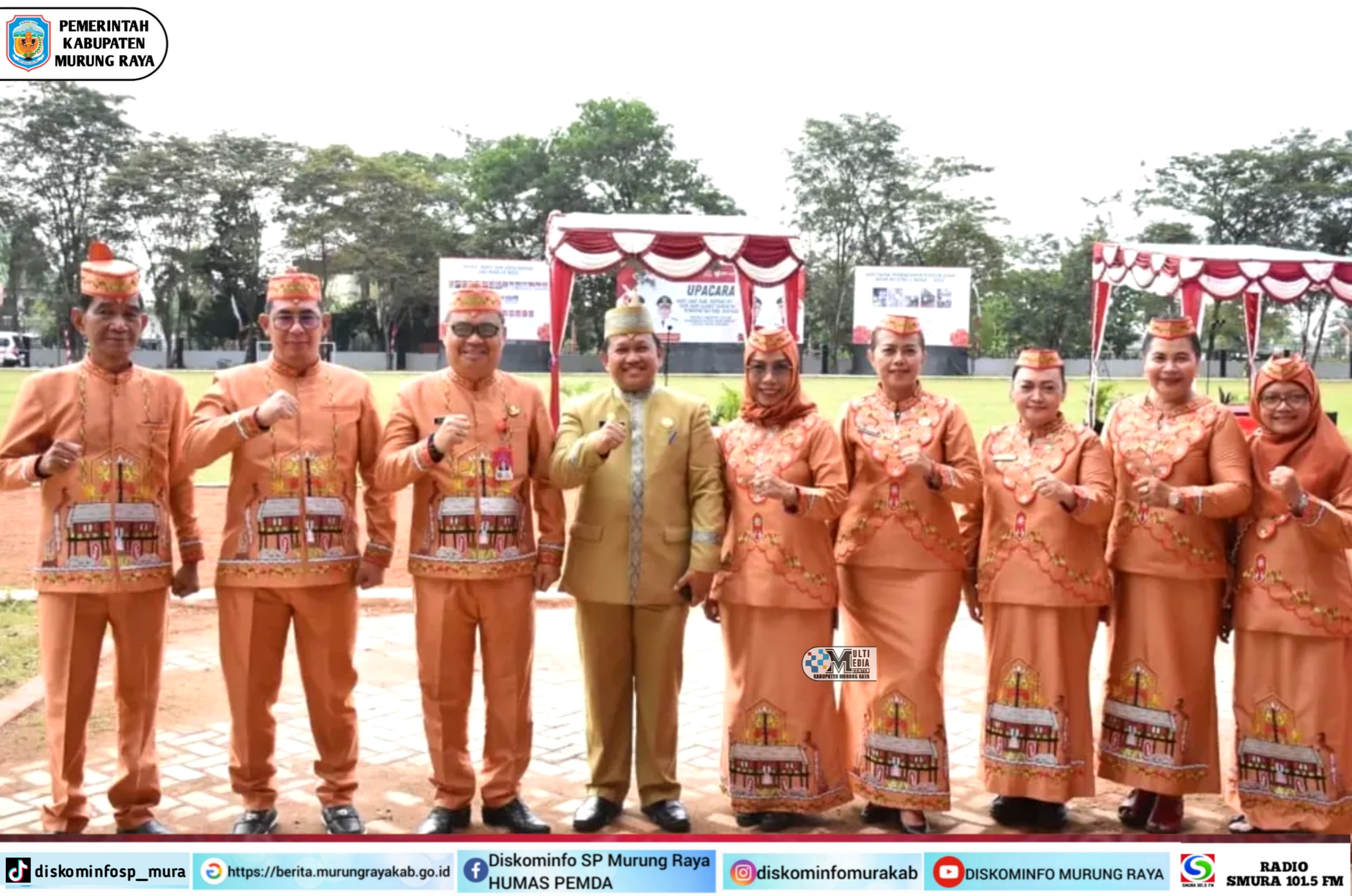 Asisten III Setda Mura Hadiri Upacara Hari Jadi Ke-220 Kota Kuala Kapuas