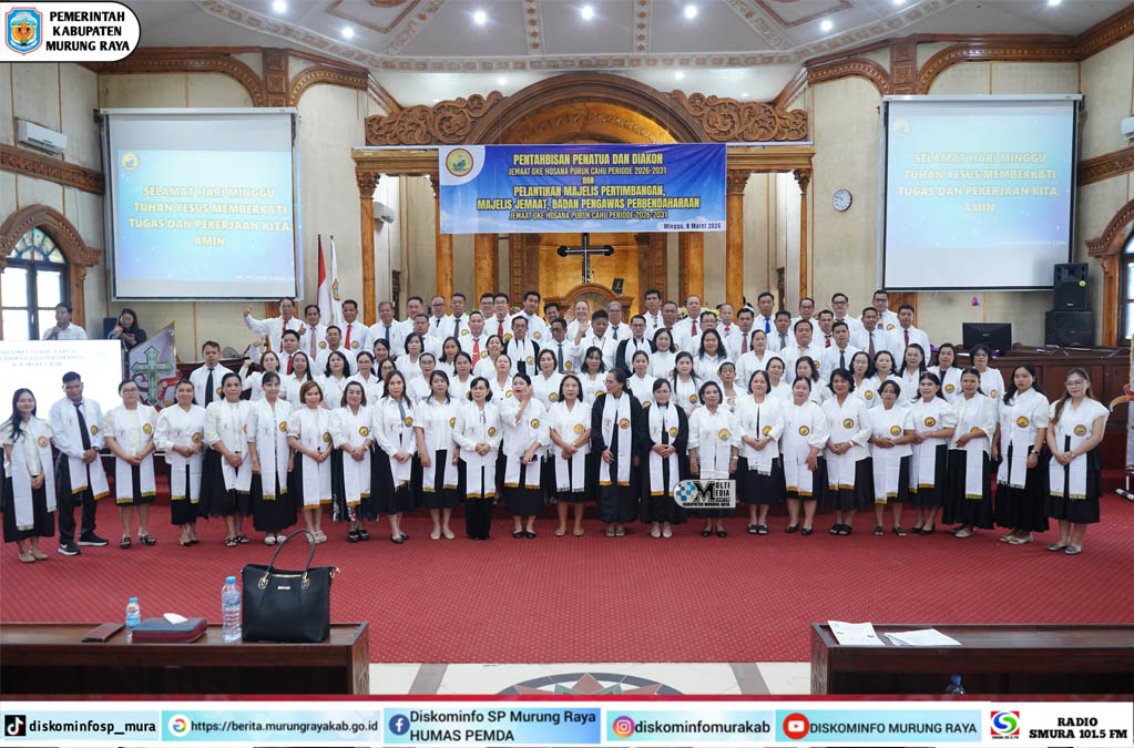 Pentahbisan Panatua dan Diakon Serta Pelantikan Pengurus Jemaat GKE Hosana Puruk Cahu