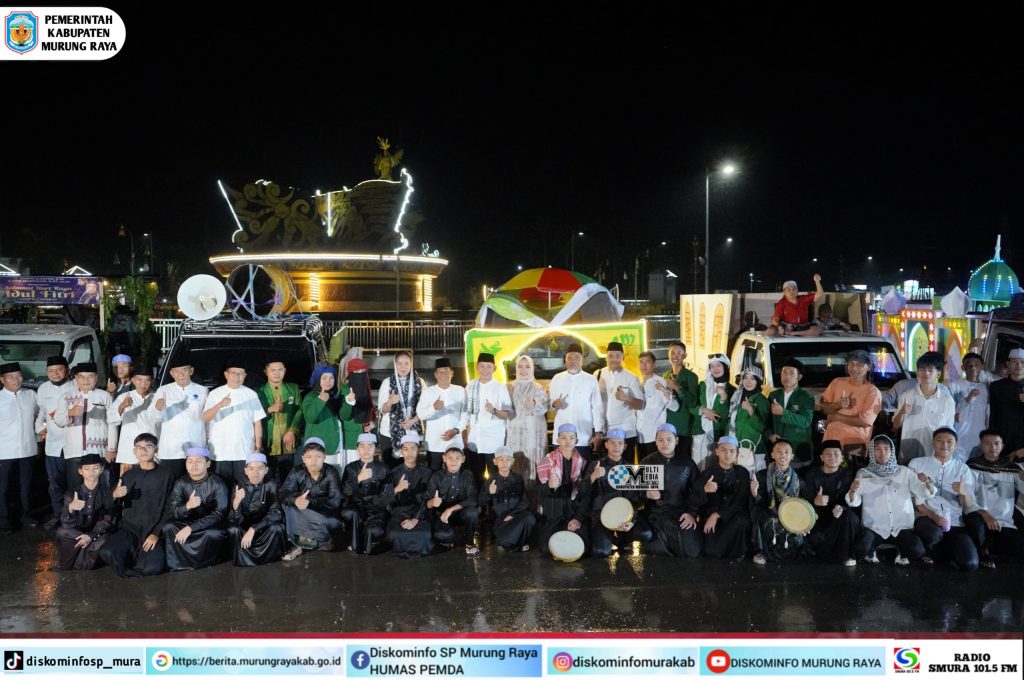 Takbiran di Murung Raya, Hujan Tak Surutkan Antusias Warga