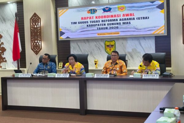 Wabup Gumas Hadiri Rakor Awal Tim Gugus Tugas Reforma Agraria
