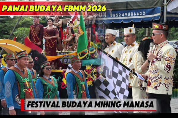 Bupati Gunung Mas Lepas Kontingen Pawai Budaya FBMM, Tampilkan Kekayaan Seni dan Tradisi Dayak