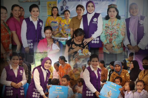 Ketua TP PKK Kalteng dan Gunung Mas Tinjau Posyandu, Dorong Transformasi Layanan 6 SPM untuk Masyarakat
