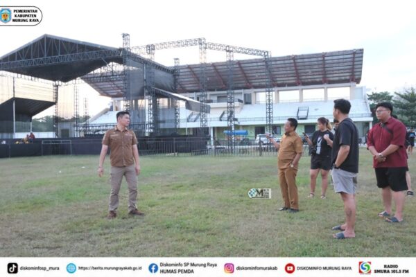 Bupati Heriyus Tinjau Venue Malam Hiburan Rakyat. Akan Dimeriahkan Band Ungu