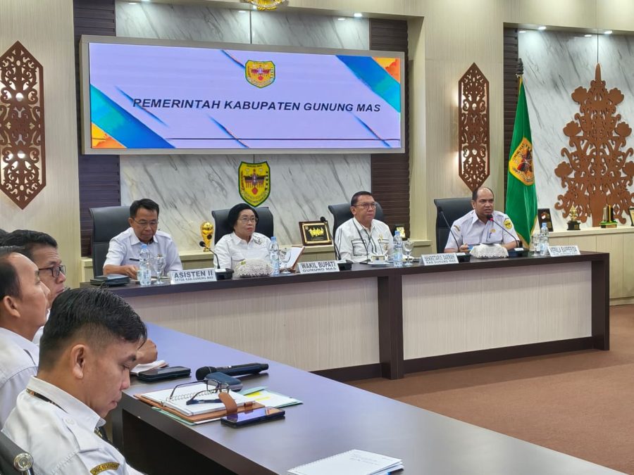 Pemkab Gunung Mas Gelar Evaluasi Pelaporan Tim Percepatan Pertumbuhan Ekonomi Daerah 2026