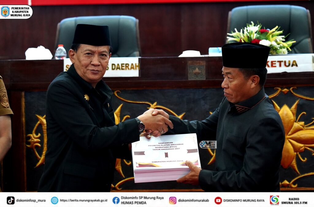 Pemkab Murung Raya Serahkan Rancangan KUA-PPAS APBD 2027 ke DPRD