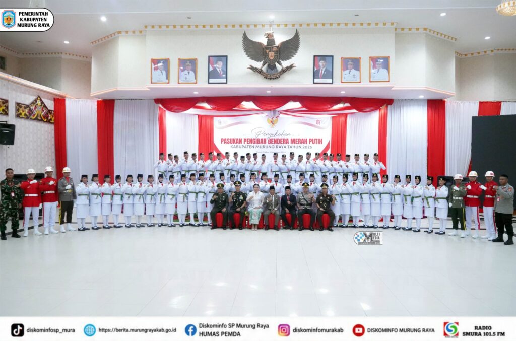 61 Anggota Paskibraka Murung Raya 2026 Resmi Dikukuhkan, Siap Kibarkan Merah Putih