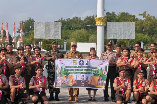 Bupati Gumas Lepas Kontingen Jambore Nasional XII Tahun 2026 Ke Cibubur