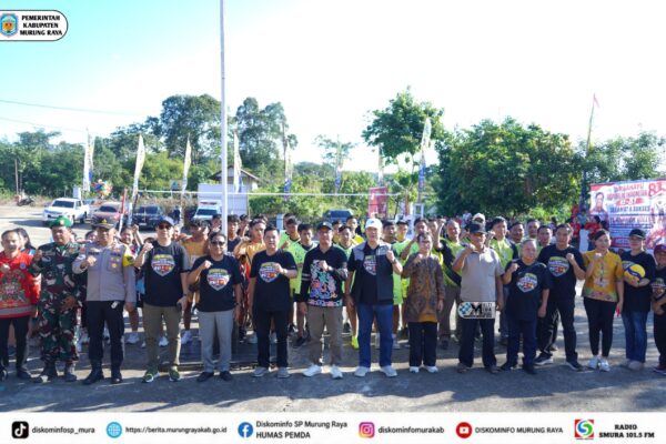 Bupati Heriyus Buka Turnamen Voli Kecamatan Tanah Siang