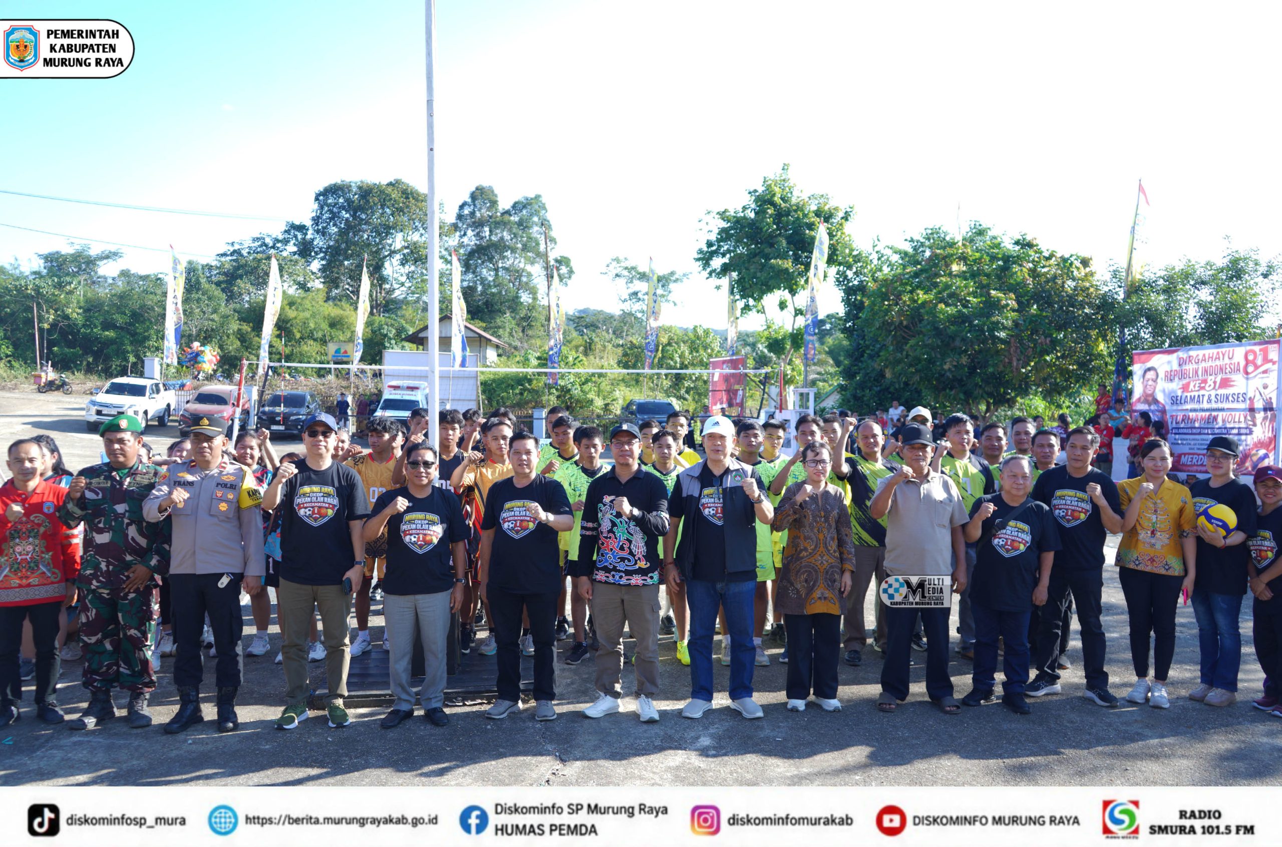 Bupati Heriyus Buka Turnamen Voli Kecamatan Tanah Siang