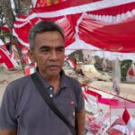 Jelang HUT RI Ke-81, Pedagang Bendera Musiman Hadapi Persaingan Penjualan Online