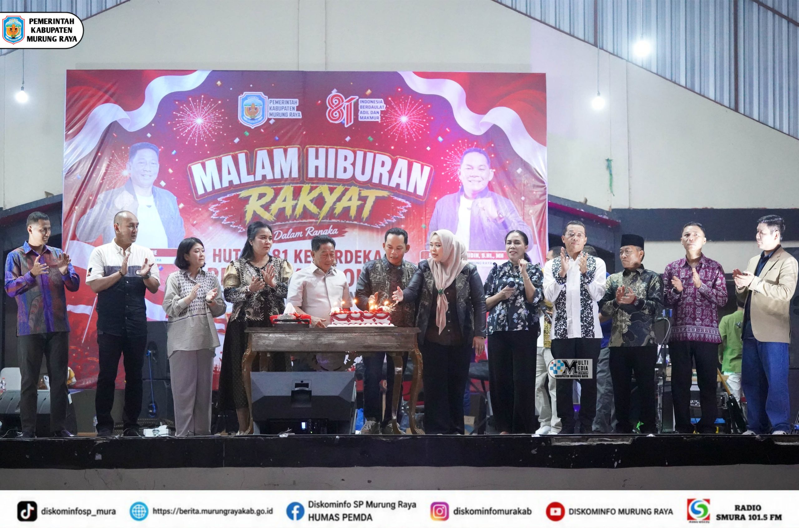 Malam Hiburan Rakyat Semarakkan HUT Ke-81 RI di Murung Raya