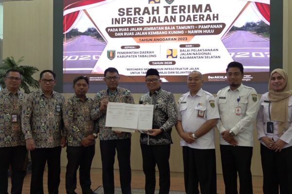 Pemkab Tabalong Terima Aset IJD, Dua Ruas Jalan Perkuat Konektivitas