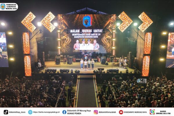 Ribuan Warga Padati Malam Hiburan Rakyat, Bupati Heriyus Ajak Perkuat Kebersamaan Membangun Murung Raya
