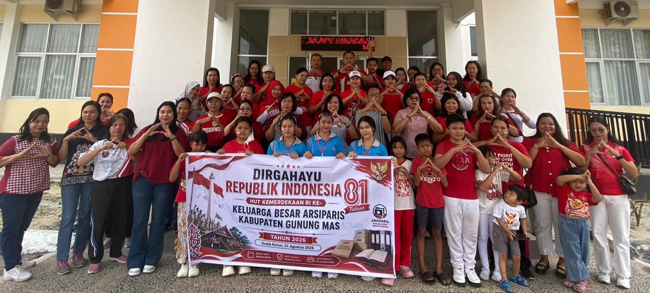 Semarak HUT ke-81 RI, Keluarga Besar Arsiparis Kabupaten Gumas Gelar Beragam Lomba