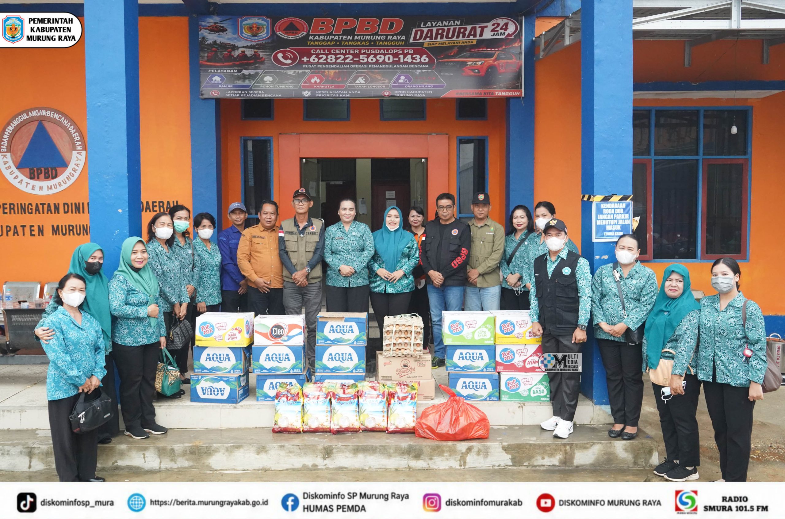 TP-PKK Murung Raya Salurkan Bantuan Logistik ke Posko Karhutla