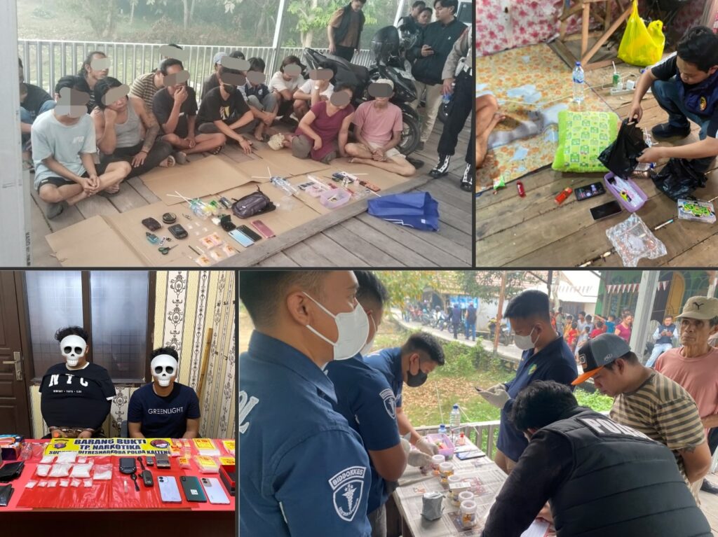 Polda-BNN Gerebek Sarang Narkoba di Kawasan Puntun, Dua Terduga Pengedar Dibekuk